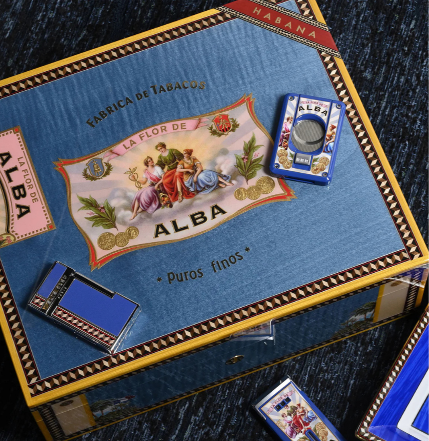 Elie Bleu 75 Cigars Blue Flor de Alba Humidor
