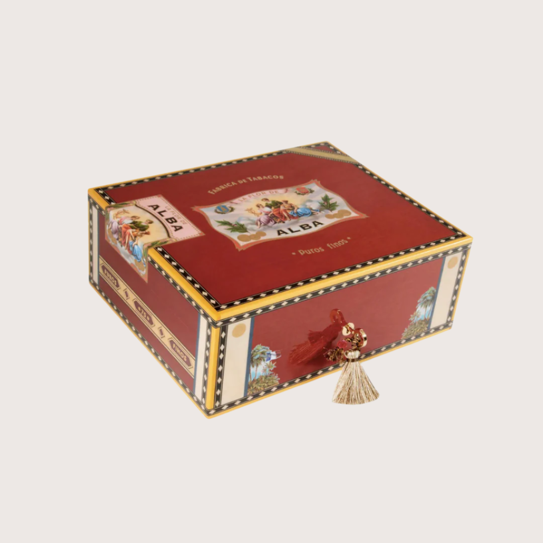 Elie Bleu Alba 75 Cigar Humidor - Alba Collection Red