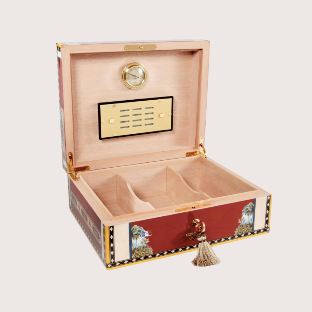 Elie Bleu Alba 75 Cigar Humidor - Alba Collection Red